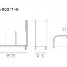 Комод с перегородкой Buddy Hub Sideboard 1575х615х1400 мм